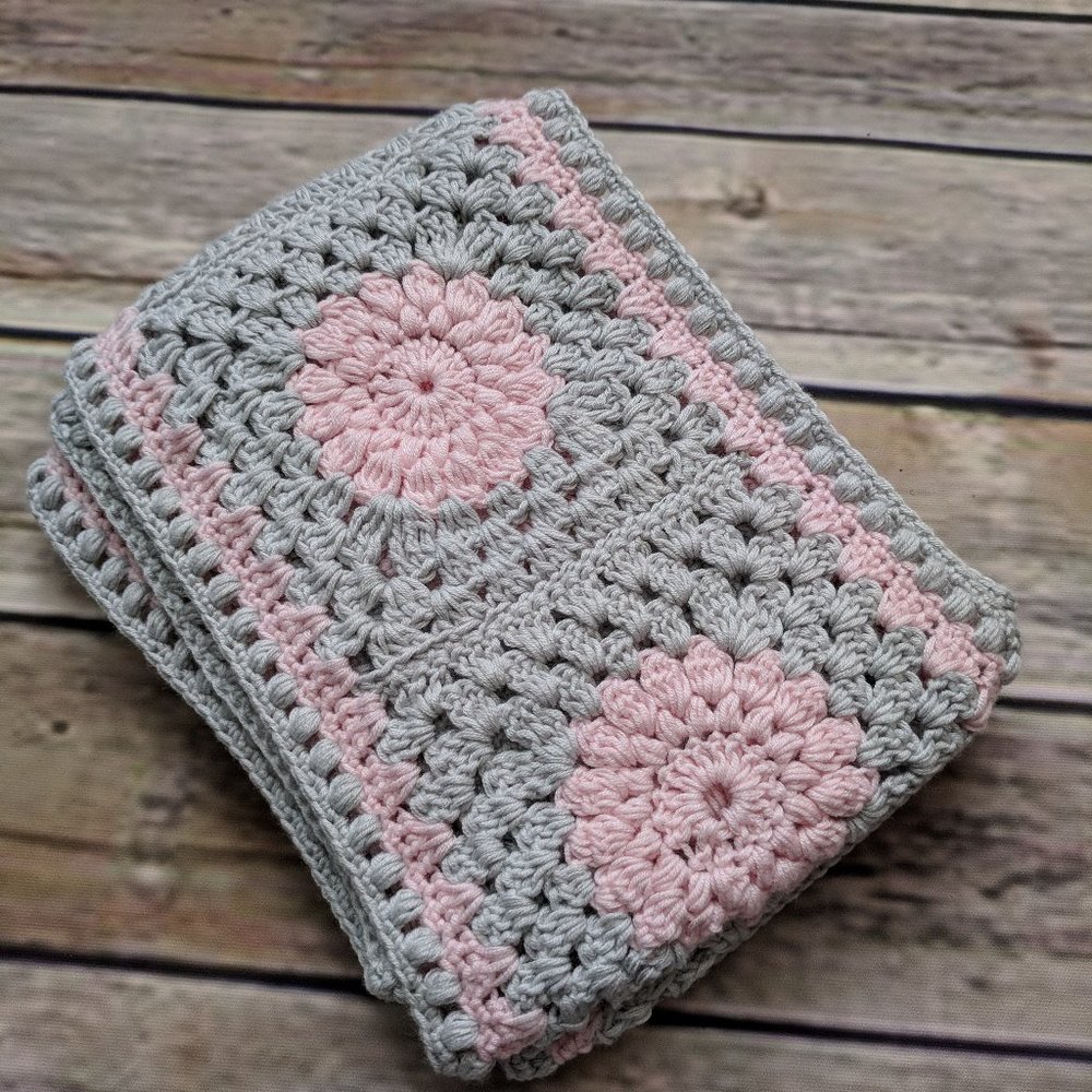 Bamboo Scarf Square Flower Pattern